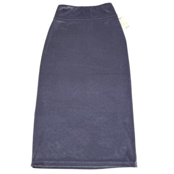 NWT WILFRED FREE Aritzia Bela Velvet Midi Skirt Size XXS Darkness - Picture 6 of 6